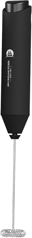 Powerful Milk Frother Wand - Mini Handheld Milk Frother with Stainless Steel Whisk - Battery-Powered Drink Mixer for Coffee
