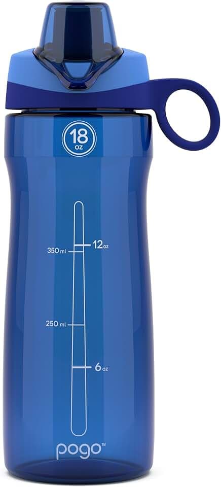 Pogo Plastic Water Bottle with Chug Lid and Carry Handle