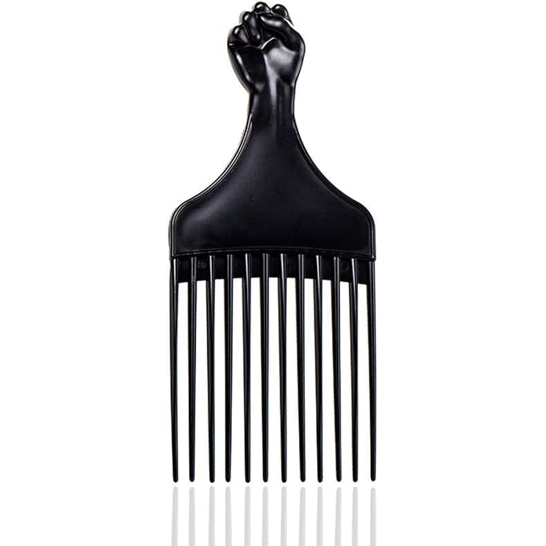 Black Soft 'N Style Hair Pick for Styling Women's and Men's Curly Hair