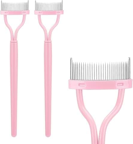 2 Pcs Eyelash Separator Tool Mascara Brushes Eyelash Comb Separator Definer Lash Comb for Combing