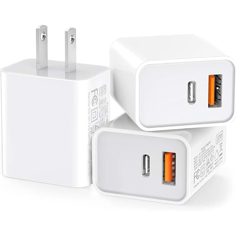 3 Pack USB C Wall Charger