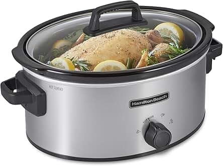 Hamilton Beach 6-Quart Slow Cooker with 3 Cooking Settings