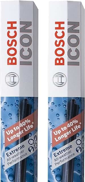 BOSCH 22A22B ICON Beam Wiper Blades - Driver and Passenger Side - Set of 2 Blades (22A & 22B)
