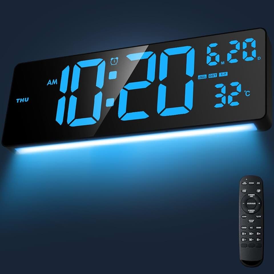 16.5" Digital Clock Large Display with Remote Control