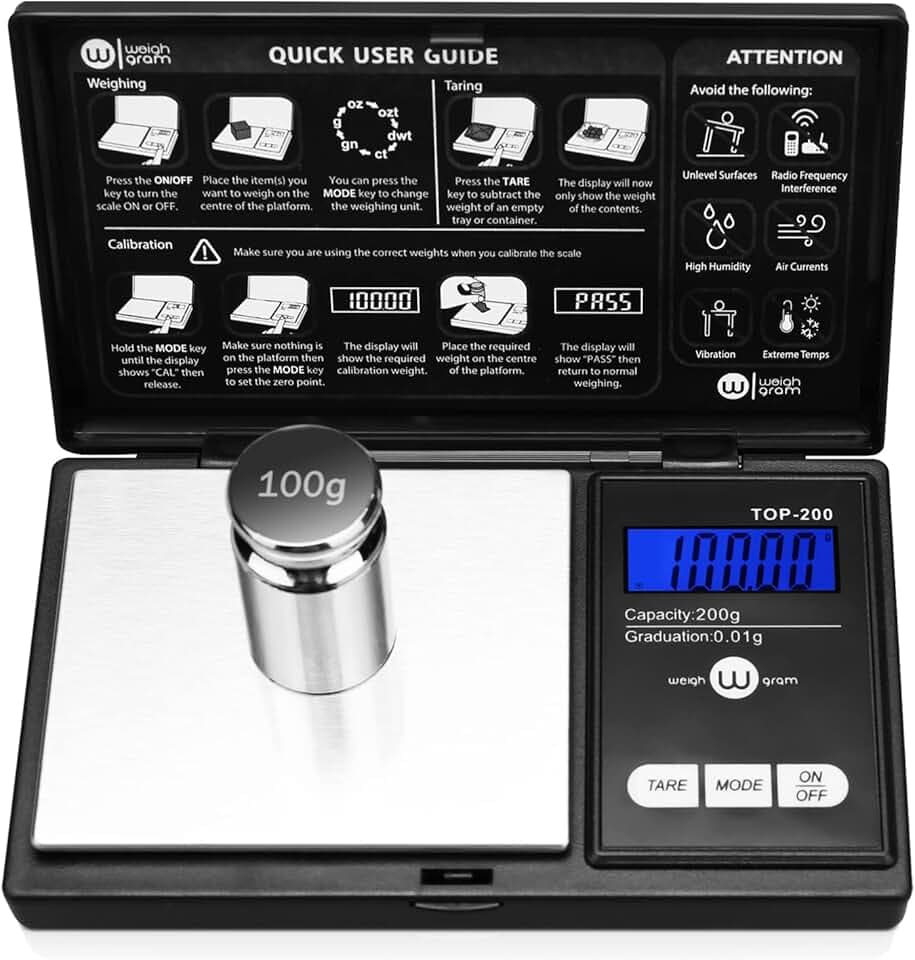 Weigh Gram 200g Digital Pocket Gram Scale 0.01g Accuracy