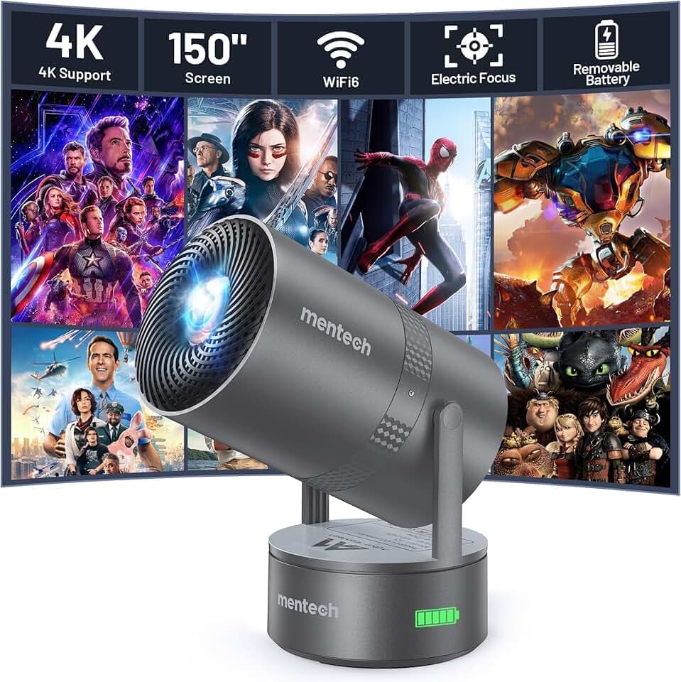 [Built-in Battery] Mini Projector With Wifi and Bluetooth