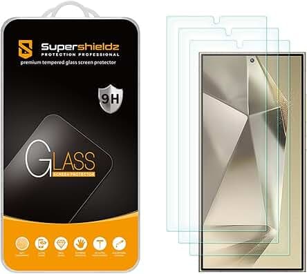 Supershieldz (3 Pack) Designed for Samsung (Galaxy S24 Ultra) Tempered Glass Screen Protector