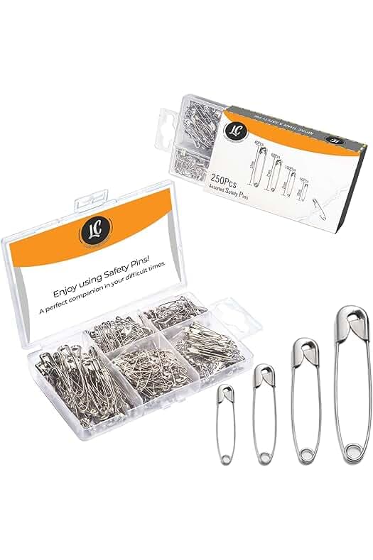 250 Pack Safety Pins by Luxurecourt