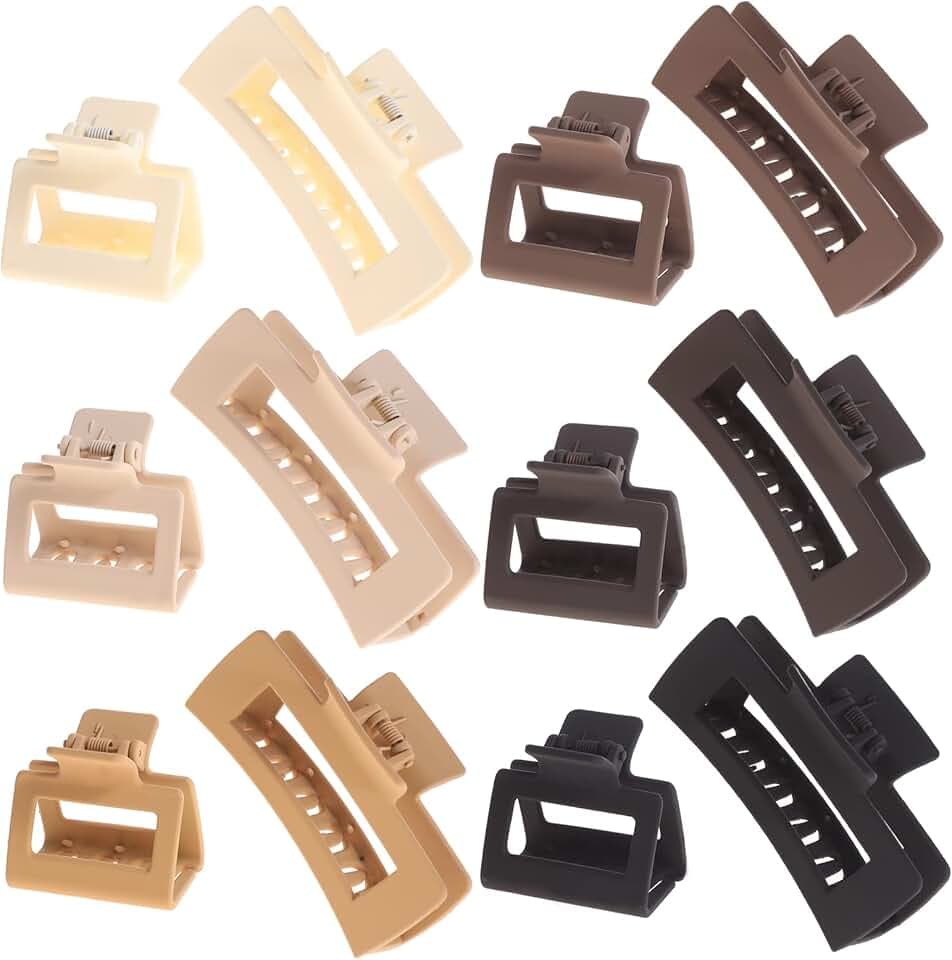12 Pack Square Claw Clips