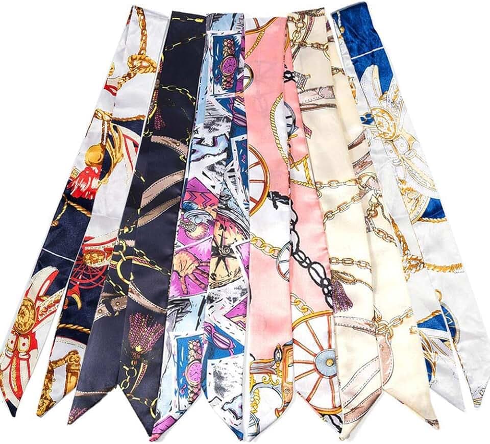 kcctoo 2/6/10Pack Scarf Bags for Women Handbag Scarfs Band Hair Neck Scarves Fashion Gifts